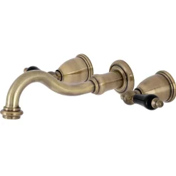 Kingston Brass KS312XPKL-P Duchess Two-Handle Wall Mount Bathroom Faucet