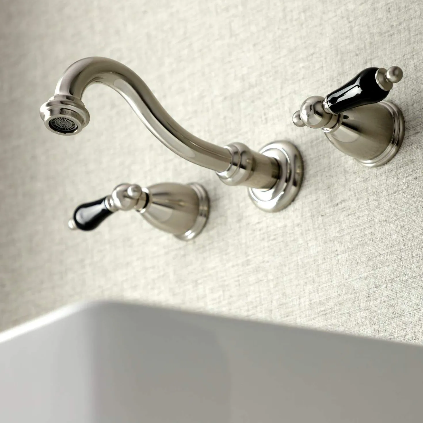 Kingston Brass KS312XPKL-P Duchess Two-Handle Wall Mount Bathroom Faucet