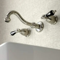 Kingston Brass KS312XPKL-P Duchess Two-Handle Wall Mount Bathroom Faucet