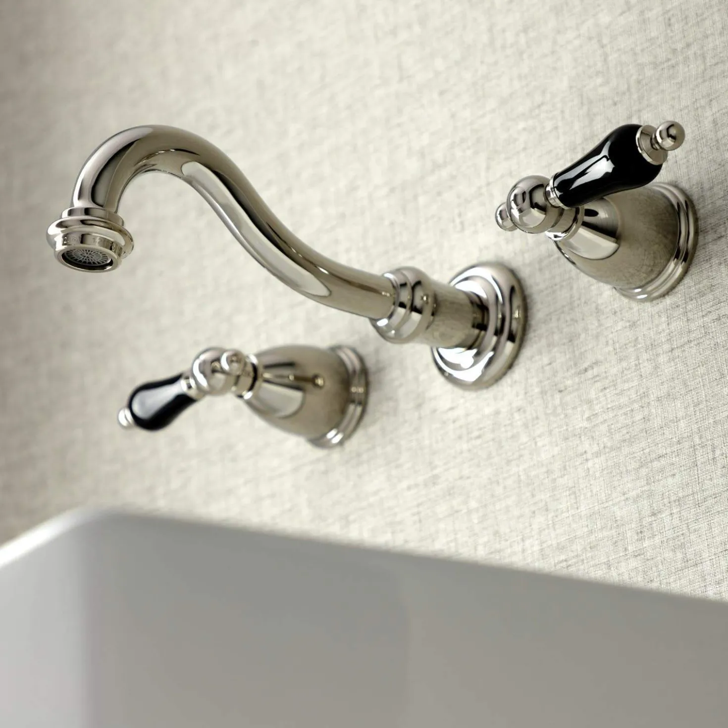 Kingston Brass KS312XPKL-P Duchess Two-Handle Wall Mount Bathroom Faucet