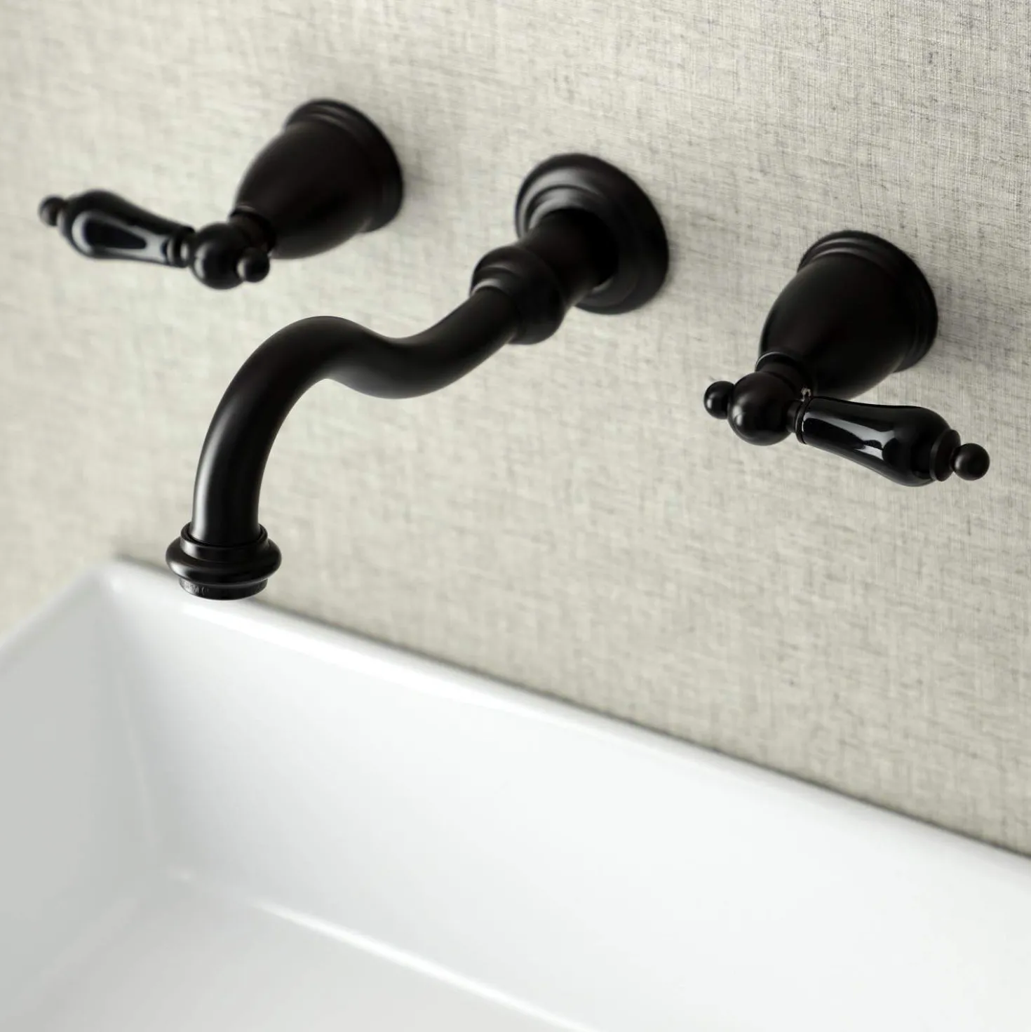 Kingston Brass KS312XPKL-P Duchess Two-Handle Wall Mount Bathroom Faucet