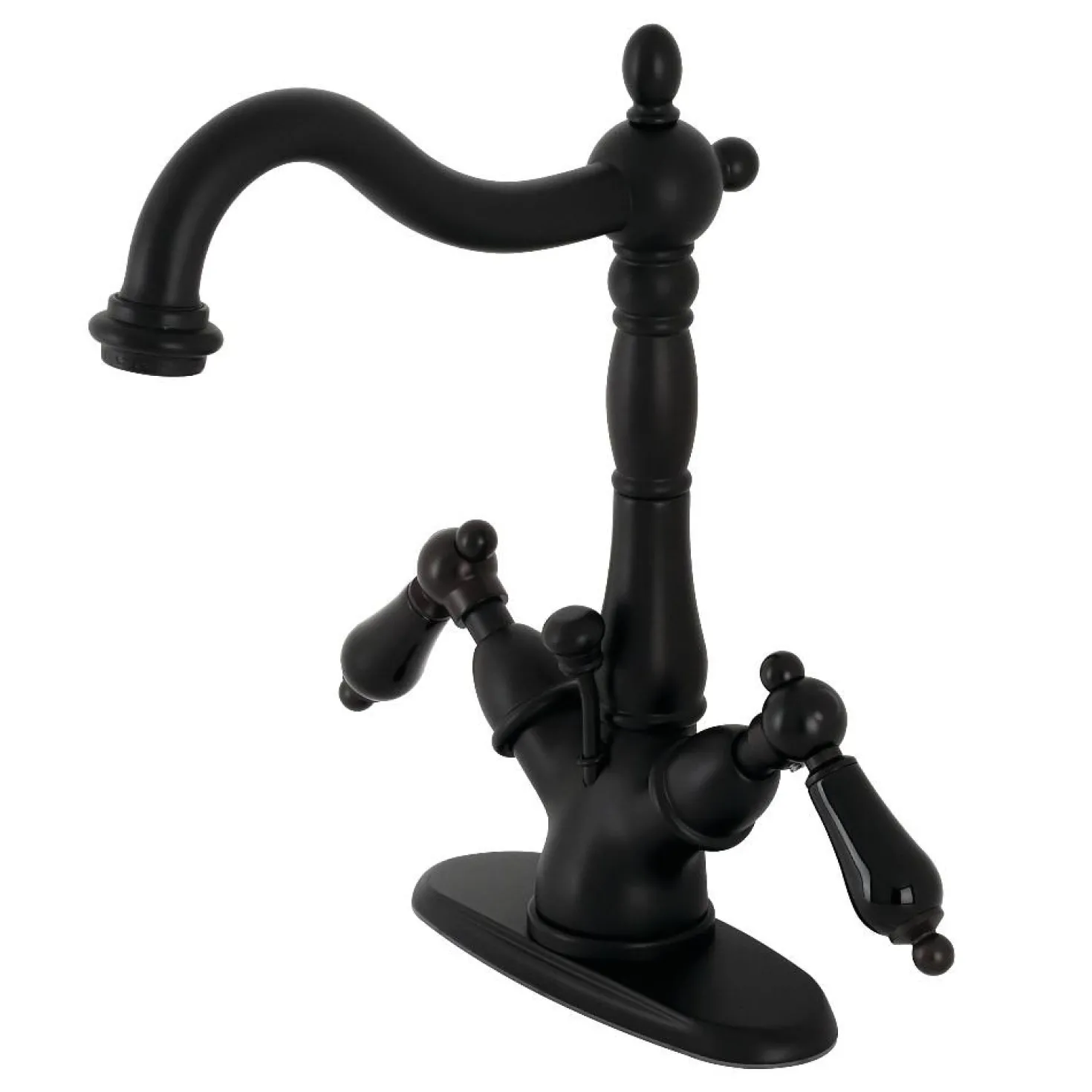 Kingston Brass KS143XPKL-P Duchess Two-Handle Bathroom Faucet with Brass Pop-Up and Cover Plate