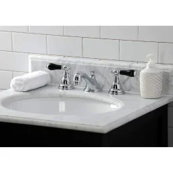 Kingston Brass KS556XPKL-P Duchess Widespread Bathroom Faucet with Brass Pop-Up