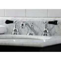 Kingston Brass KS556XPKL-P Duchess Widespread Bathroom Faucet with Brass Pop-Up