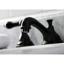 Kingston Brass KS556XPKL-P Duchess Widespread Bathroom Faucet with Brass Pop-Up