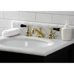 Kingston Brass KS556XPKL-P Duchess Widespread Bathroom Faucet with Brass Pop-Up
