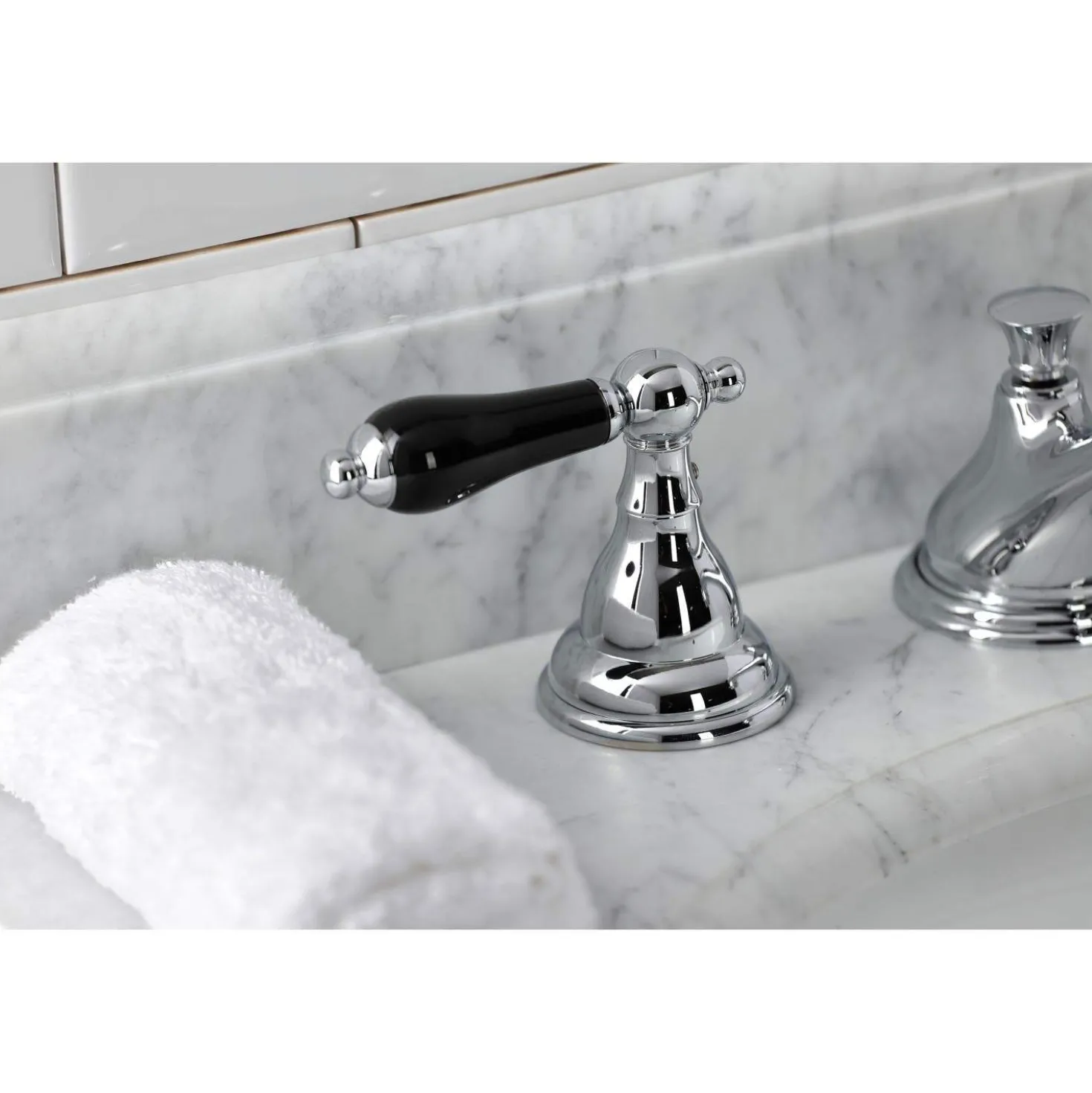 Kingston Brass KS556XPKL-P Duchess Widespread Bathroom Faucet with Brass Pop-Up