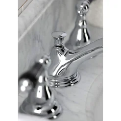 Kingston Brass KS556XPKL-P Duchess Widespread Bathroom Faucet with Brass Pop-Up