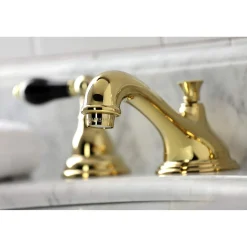 Kingston Brass KS556XPKL-P Duchess Widespread Bathroom Faucet with Brass Pop-Up
