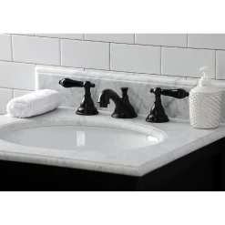 Kingston Brass KS556XPKL-P Duchess Widespread Bathroom Faucet with Brass Pop-Up