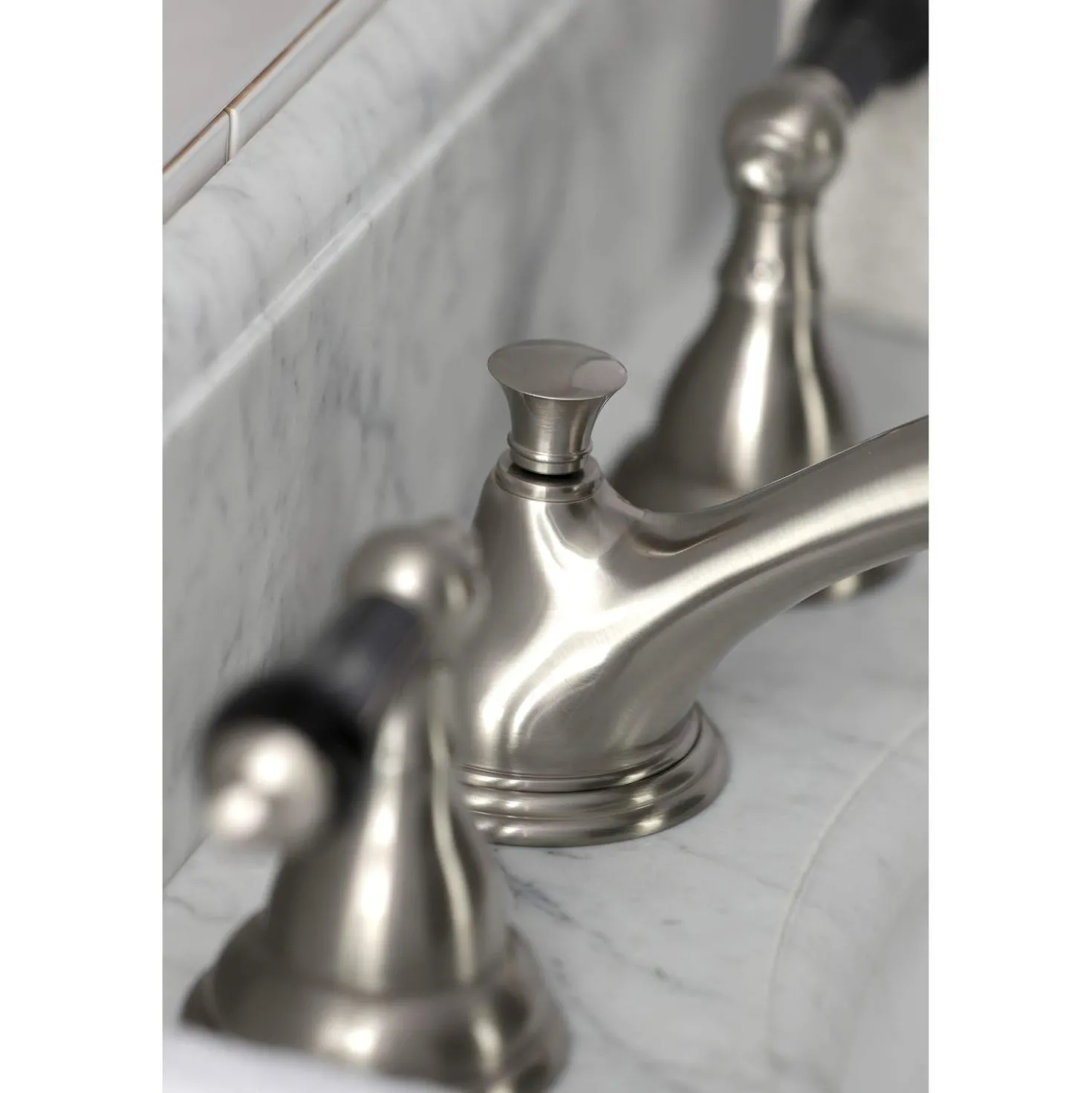 Kingston Brass KS556XPKL-P Duchess Widespread Bathroom Faucet with Brass Pop-Up