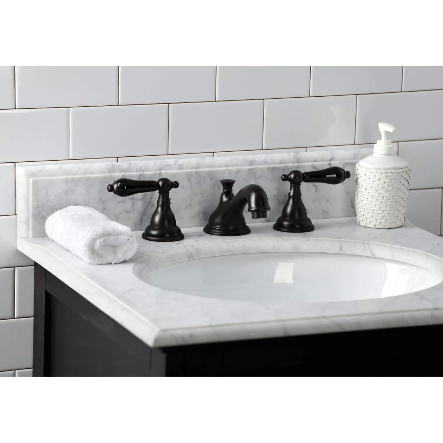 Kingston Brass KS556XPKL-P Duchess Widespread Bathroom Faucet with Brass Pop-Up