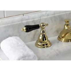 Kingston Brass KS556XPKL-P Duchess Widespread Bathroom Faucet with Brass Pop-Up
