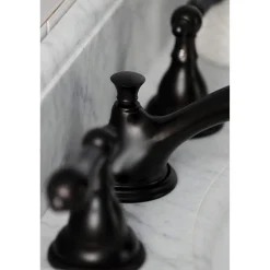 Kingston Brass KS556XPKL-P Duchess Widespread Bathroom Faucet with Brass Pop-Up