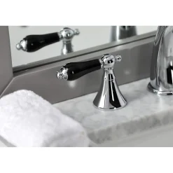 Kingston Brass KS297XPKL-P Duchess Widespread Bathroom Faucet with Brass Pop-Up