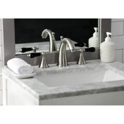Kingston Brass KS297XPKL-P Duchess Widespread Bathroom Faucet with Brass Pop-Up