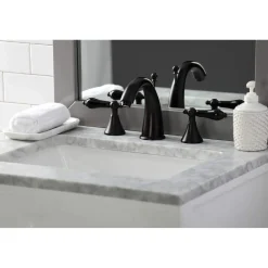Kingston Brass KS297XPKL-P Duchess Widespread Bathroom Faucet with Brass Pop-Up