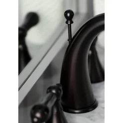 Kingston Brass KS297XPKL-P Duchess Widespread Bathroom Faucet with Brass Pop-Up