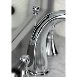 Kingston Brass KS297XPKL-P Duchess Widespread Bathroom Faucet with Brass Pop-Up