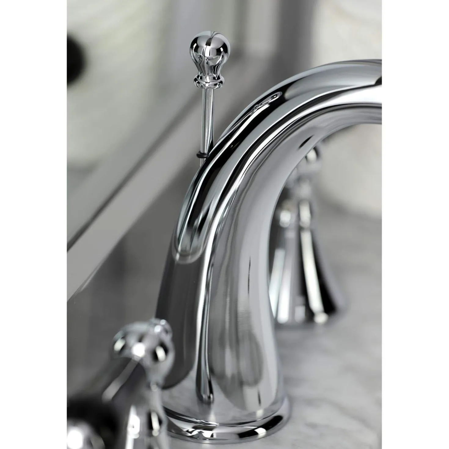 Kingston Brass KS297XPKL-P Duchess Widespread Bathroom Faucet with Brass Pop-Up
