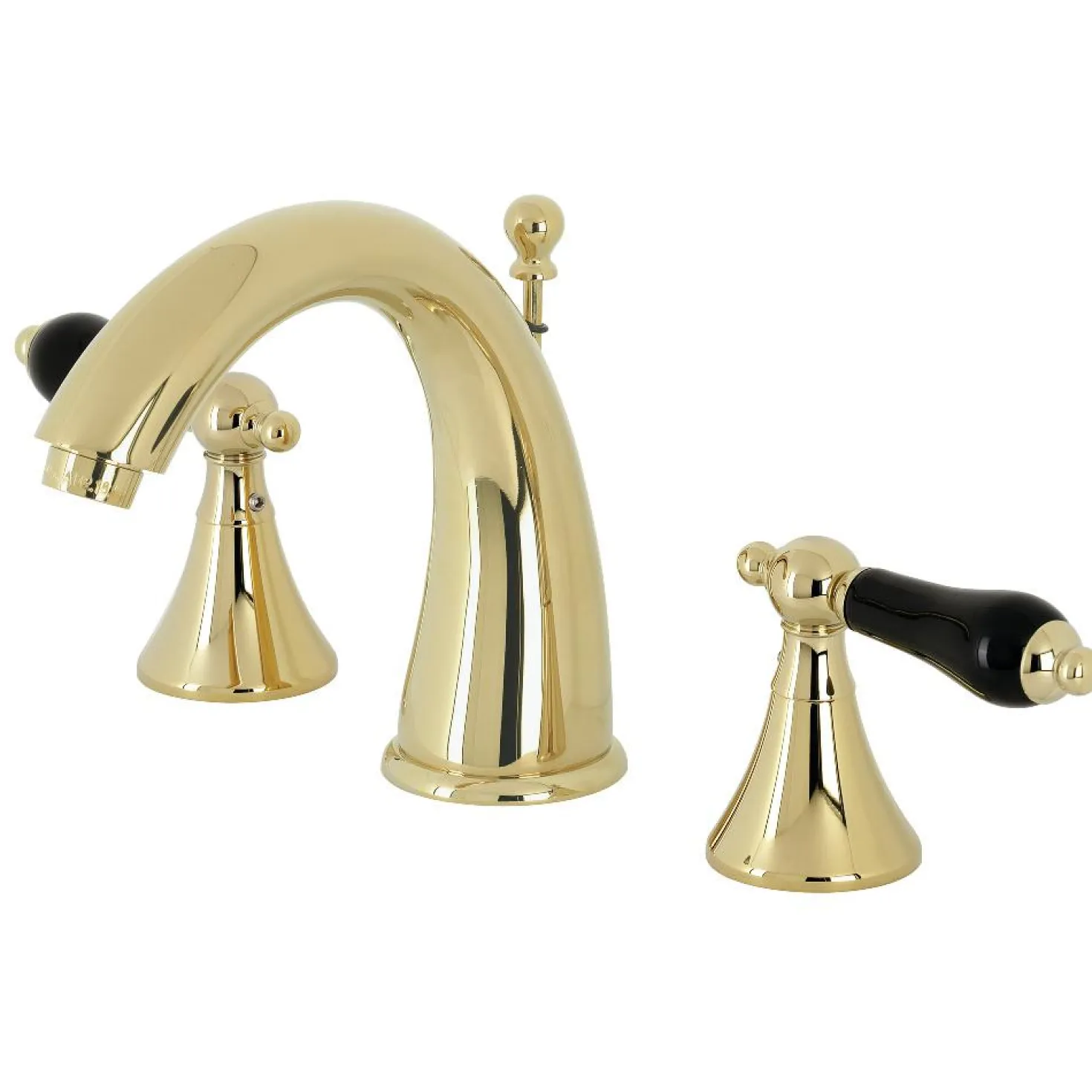 Kingston Brass KS297XPKL-P Duchess Widespread Bathroom Faucet with Brass Pop-Up