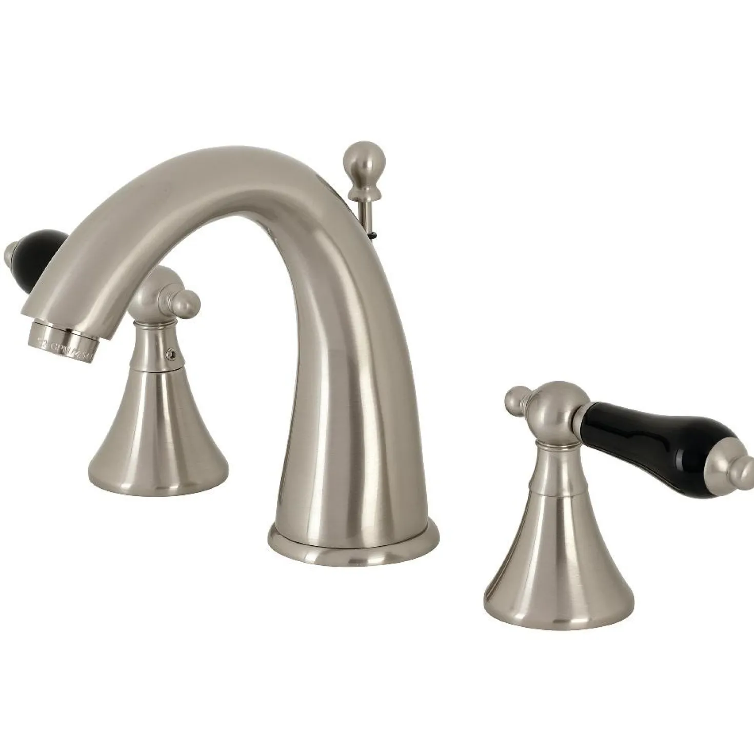 Kingston Brass KS297XPKL-P Duchess Widespread Bathroom Faucet with Brass Pop-Up