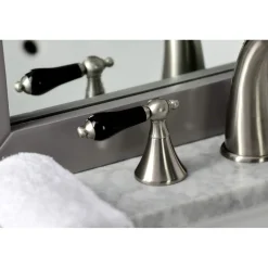 Kingston Brass KS297XPKL-P Duchess Widespread Bathroom Faucet with Brass Pop-Up