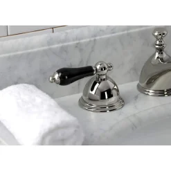 Kingston Brass KS396XPKL-P Duchess Widespread Bathroom Faucet with Brass Pop-Up