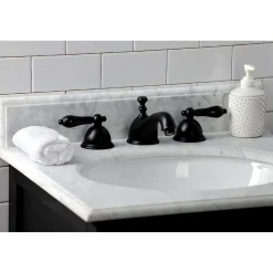 Kingston Brass KS396XPKL-P Duchess Widespread Bathroom Faucet with Brass Pop-Up