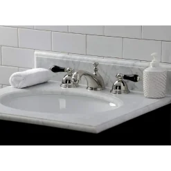 Kingston Brass KS396XPKL-P Duchess Widespread Bathroom Faucet with Brass Pop-Up