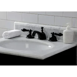 Kingston Brass KS396XPKL-P Duchess Widespread Bathroom Faucet with Brass Pop-Up