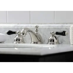 Kingston Brass KS396XPKL-P Duchess Widespread Bathroom Faucet with Brass Pop-Up