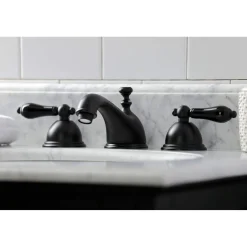 Kingston Brass KS396XPKL-P Duchess Widespread Bathroom Faucet with Brass Pop-Up