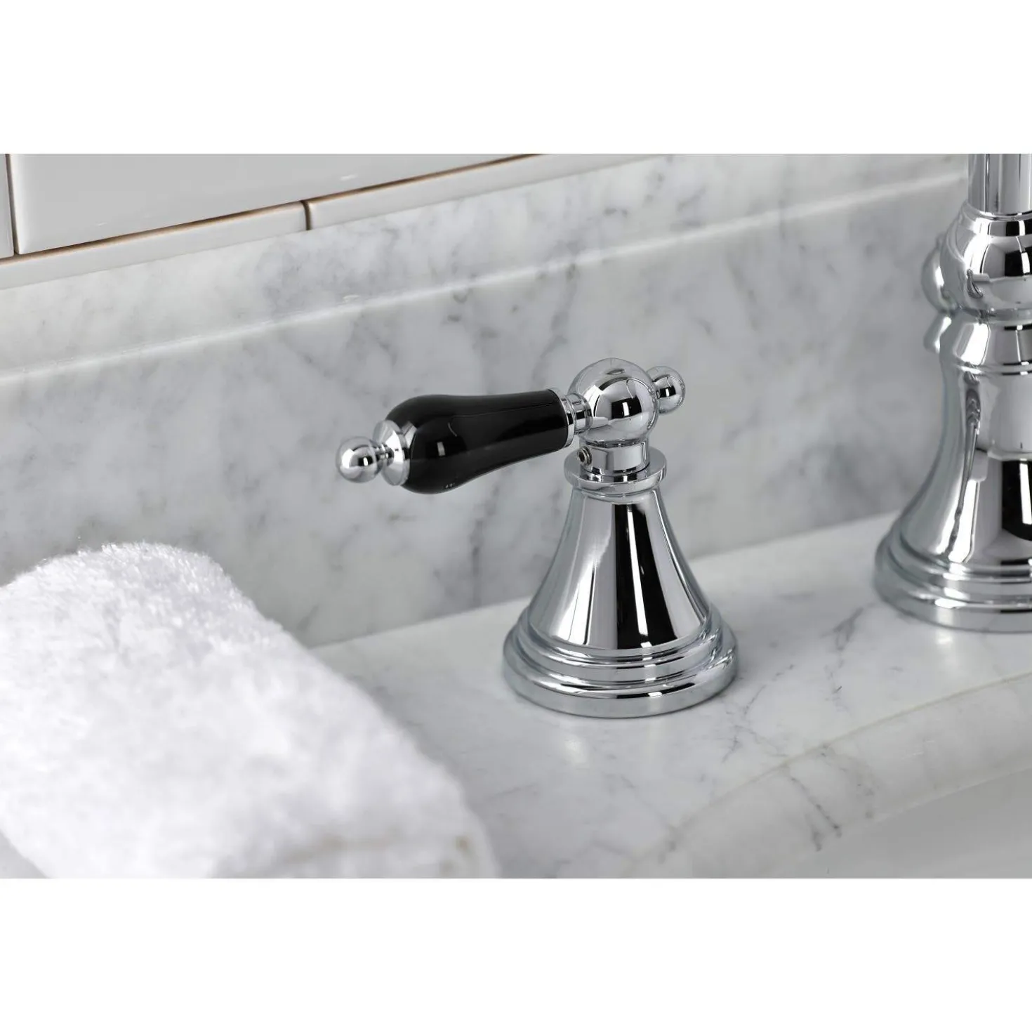 Kingston Brass KS298XPKL-P Duchess Widespread Bathroom Faucet with Brass Pop-Up