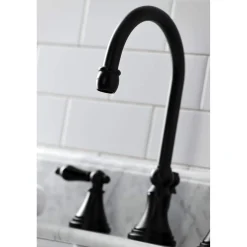 Kingston Brass KS298XPKL-P Duchess Widespread Bathroom Faucet with Brass Pop-Up
