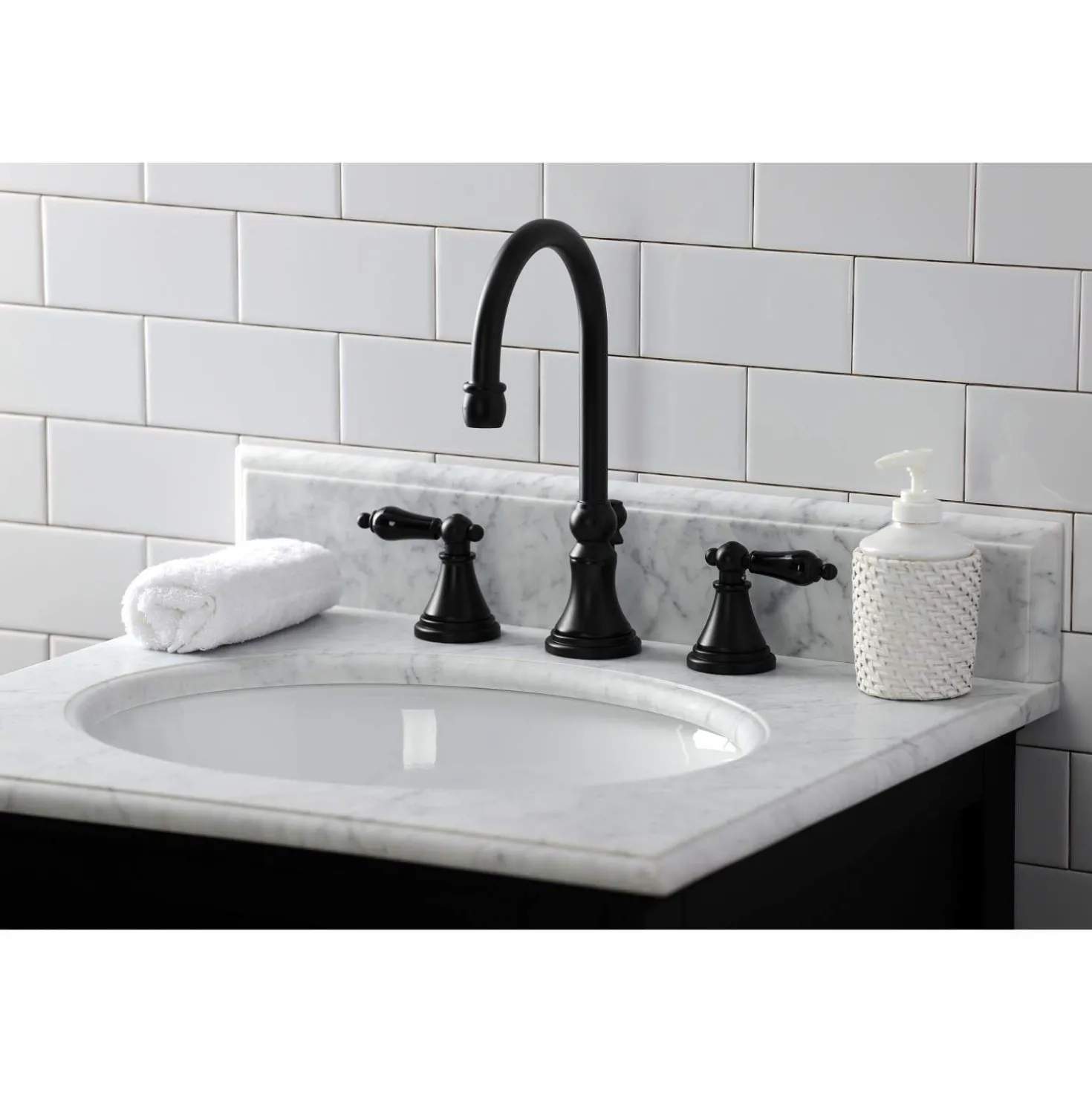 Kingston Brass KS298XPKL-P Duchess Widespread Bathroom Faucet with Brass Pop-Up