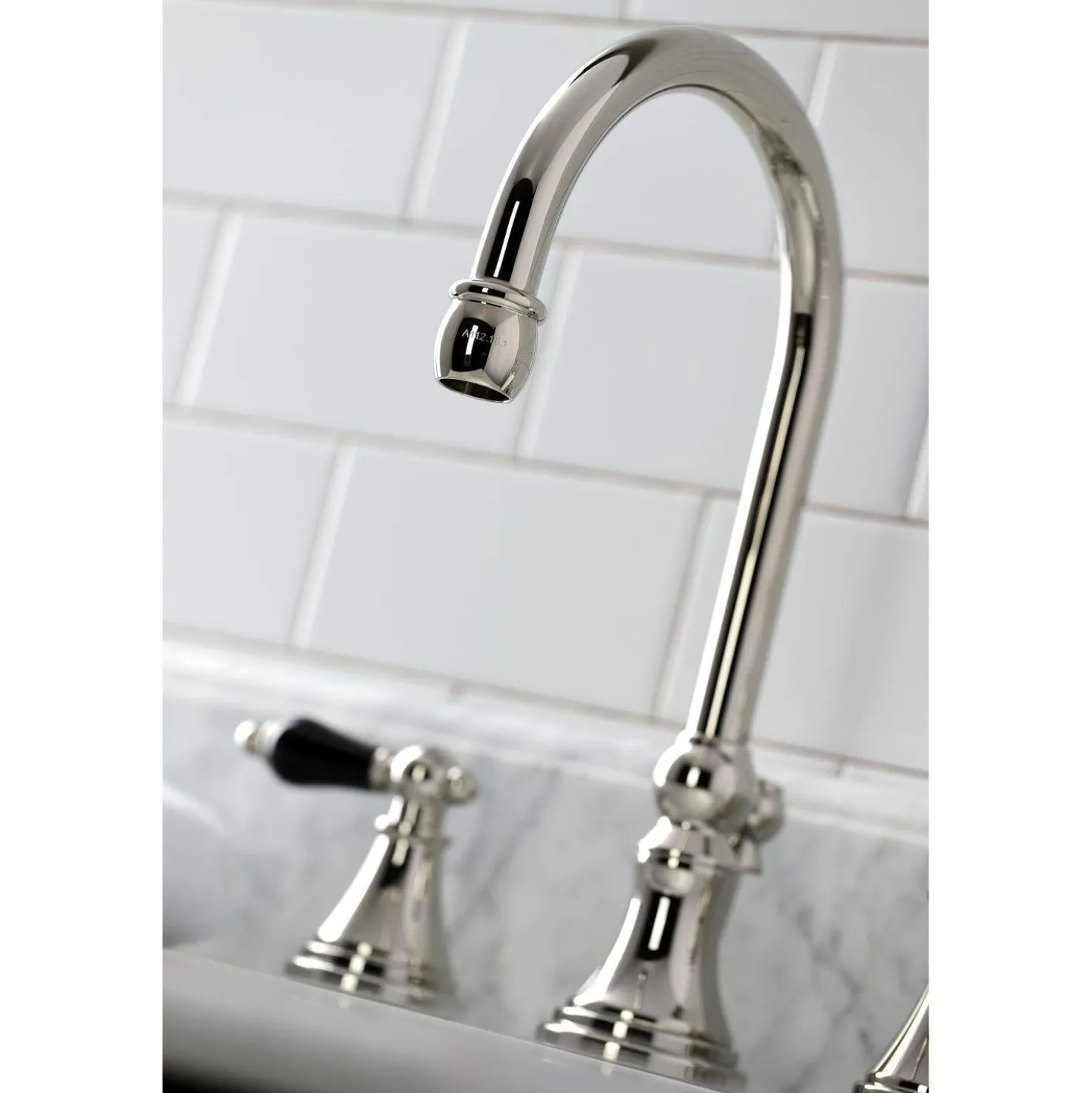 Kingston Brass KS298XPKL-P Duchess Widespread Bathroom Faucet with Brass Pop-Up