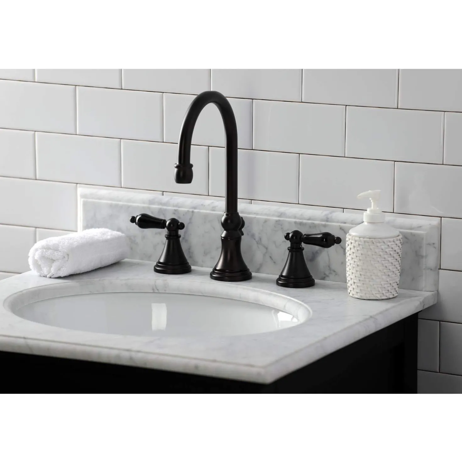 Kingston Brass KS298XPKL-P Duchess Widespread Bathroom Faucet with Brass Pop-Up