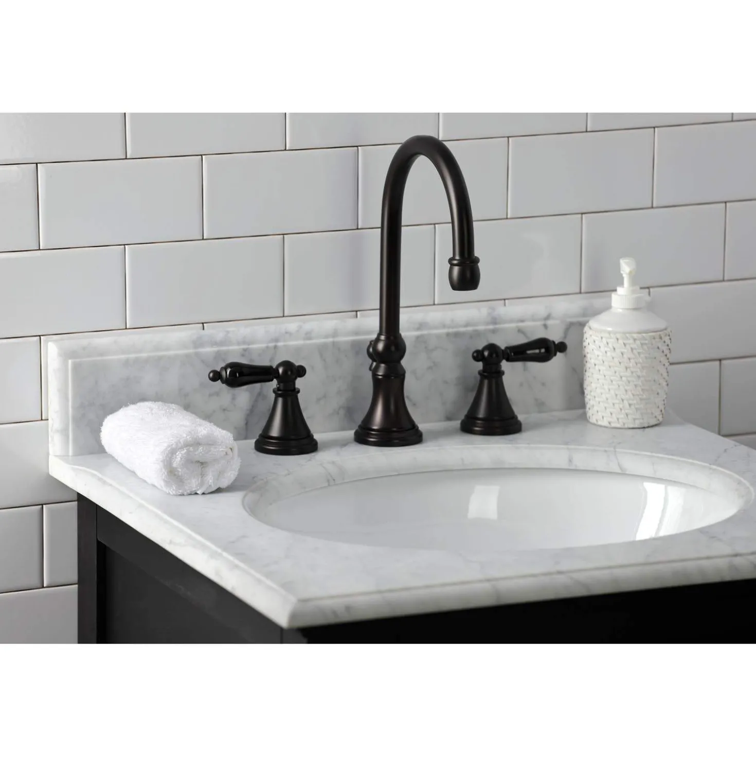 Kingston Brass KS298XPKL-P Duchess Widespread Bathroom Faucet with Brass Pop-Up