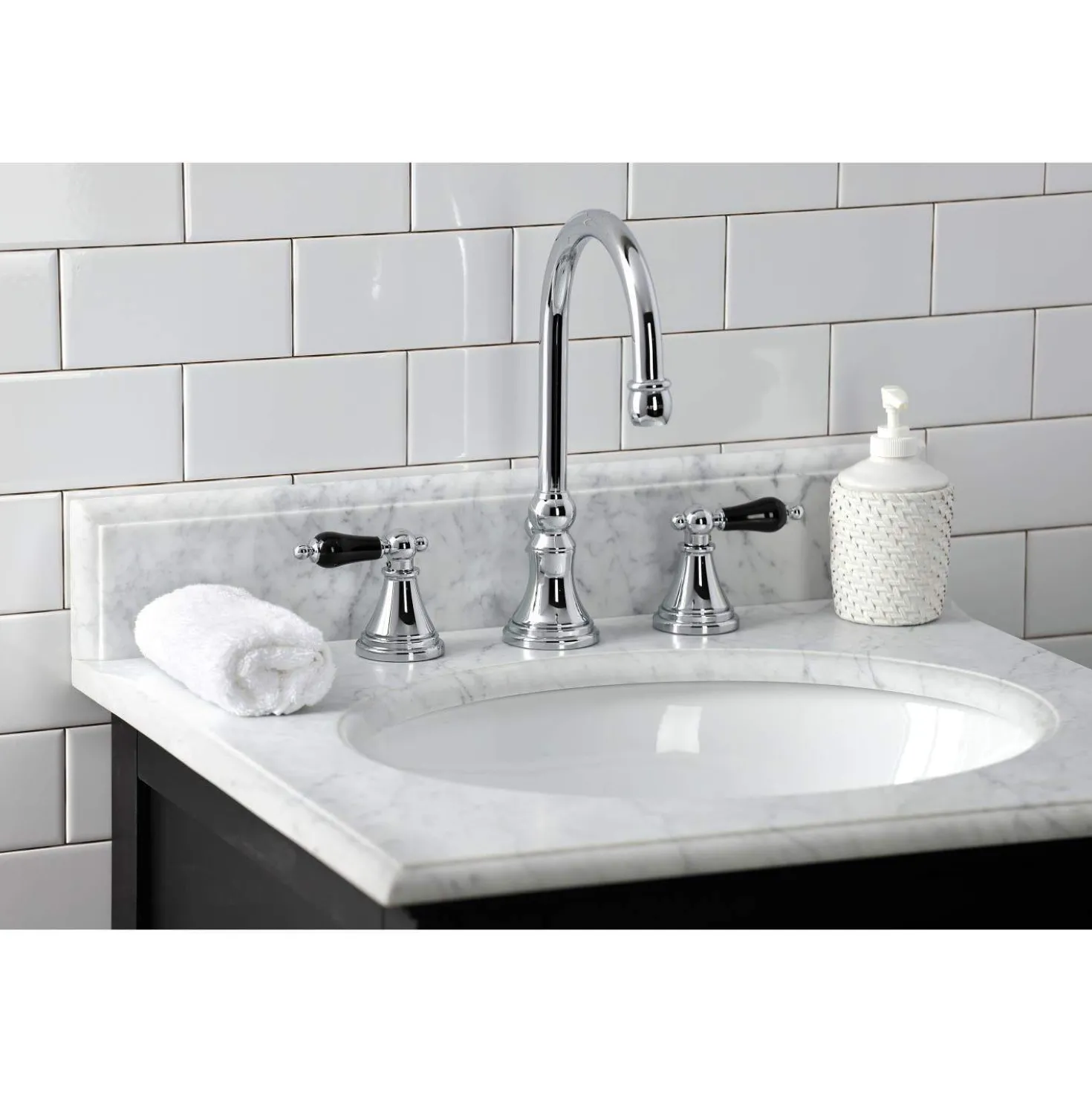 Kingston Brass KS298XPKL-P Duchess Widespread Bathroom Faucet with Brass Pop-Up
