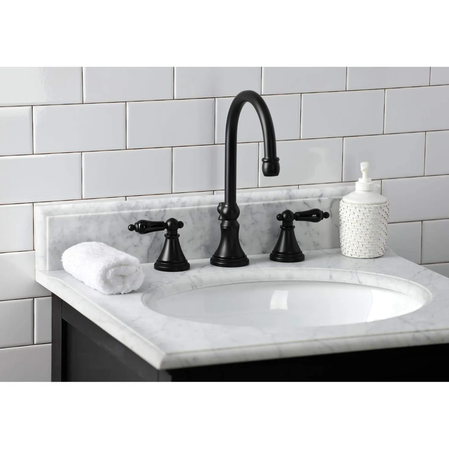 Kingston Brass KS298XPKL-P Duchess Widespread Bathroom Faucet with Brass Pop-Up