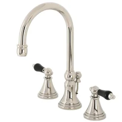 Kingston Brass KS298XPKL-P Duchess Widespread Bathroom Faucet with Brass Pop-Up