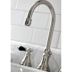 Kingston Brass KS298XPKL-P Duchess Widespread Bathroom Faucet with Brass Pop-Up