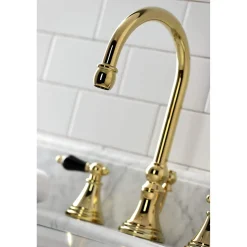 Kingston Brass KS298XPKL-P Duchess Widespread Bathroom Faucet with Brass Pop-Up