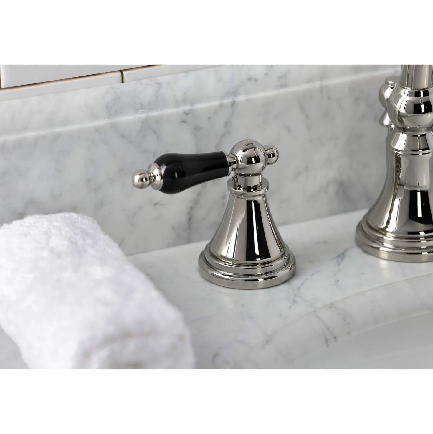 Kingston Brass KS298XPKL-P Duchess Widespread Bathroom Faucet with Brass Pop-Up