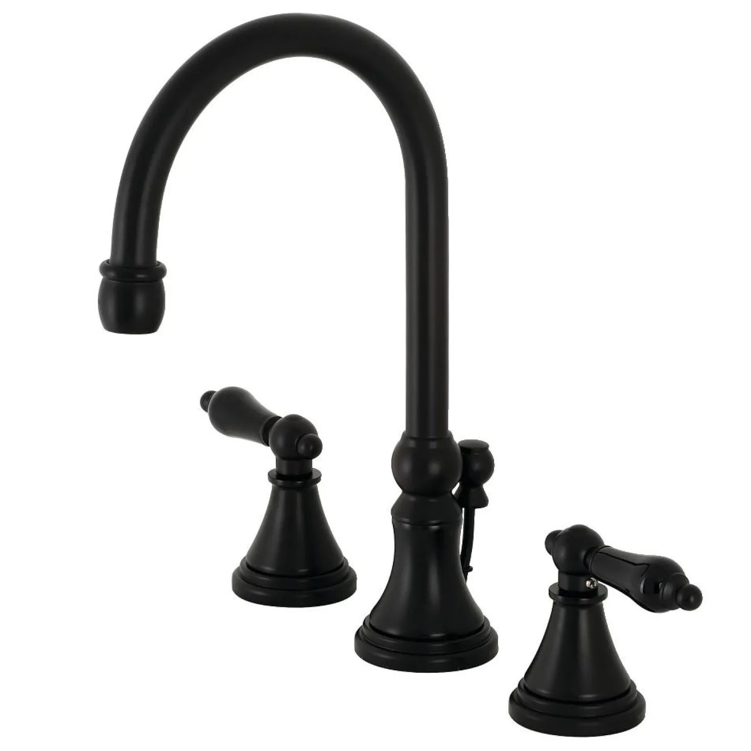 Kingston Brass KS298XPKL-P Duchess Widespread Bathroom Faucet with Brass Pop-Up