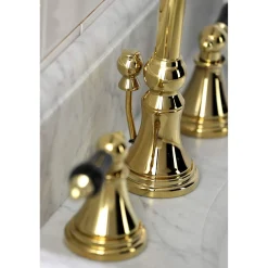 Kingston Brass KS298XPKL-P Duchess Widespread Bathroom Faucet with Brass Pop-Up
