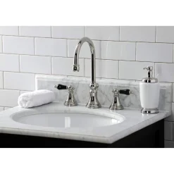 Kingston Brass KS298XPKL-P Duchess Widespread Bathroom Faucet with Brass Pop-Up