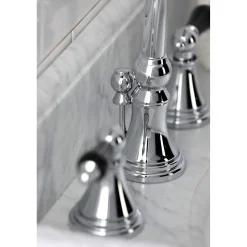 Kingston Brass KS298XPKL-P Duchess Widespread Bathroom Faucet with Brass Pop-Up
