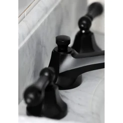 Kingston Brass KS446XPKL-P Duchess Widespread Bathroom Faucet with Brass Pop-Up